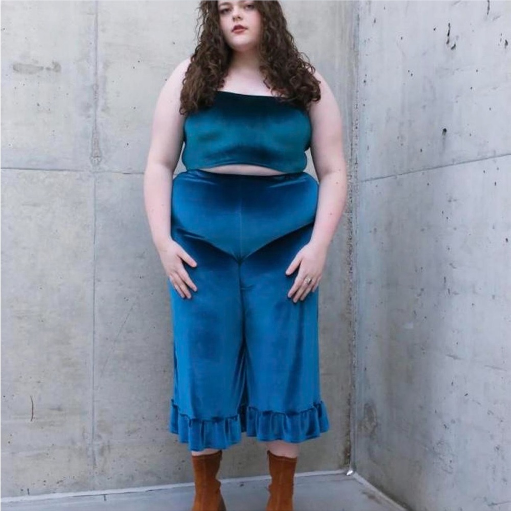 K. S. Garner Teal Velvet Luna Set